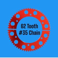 62 Tooth For 35 Chain Split Sprocket Racing Go-Kart Fun Cart Mini Bike Gear RLV