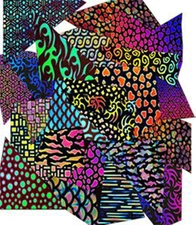 CBS Dichroic Borderline Pattern Jewelry Pack Black 1/2lb.Bag 90coe