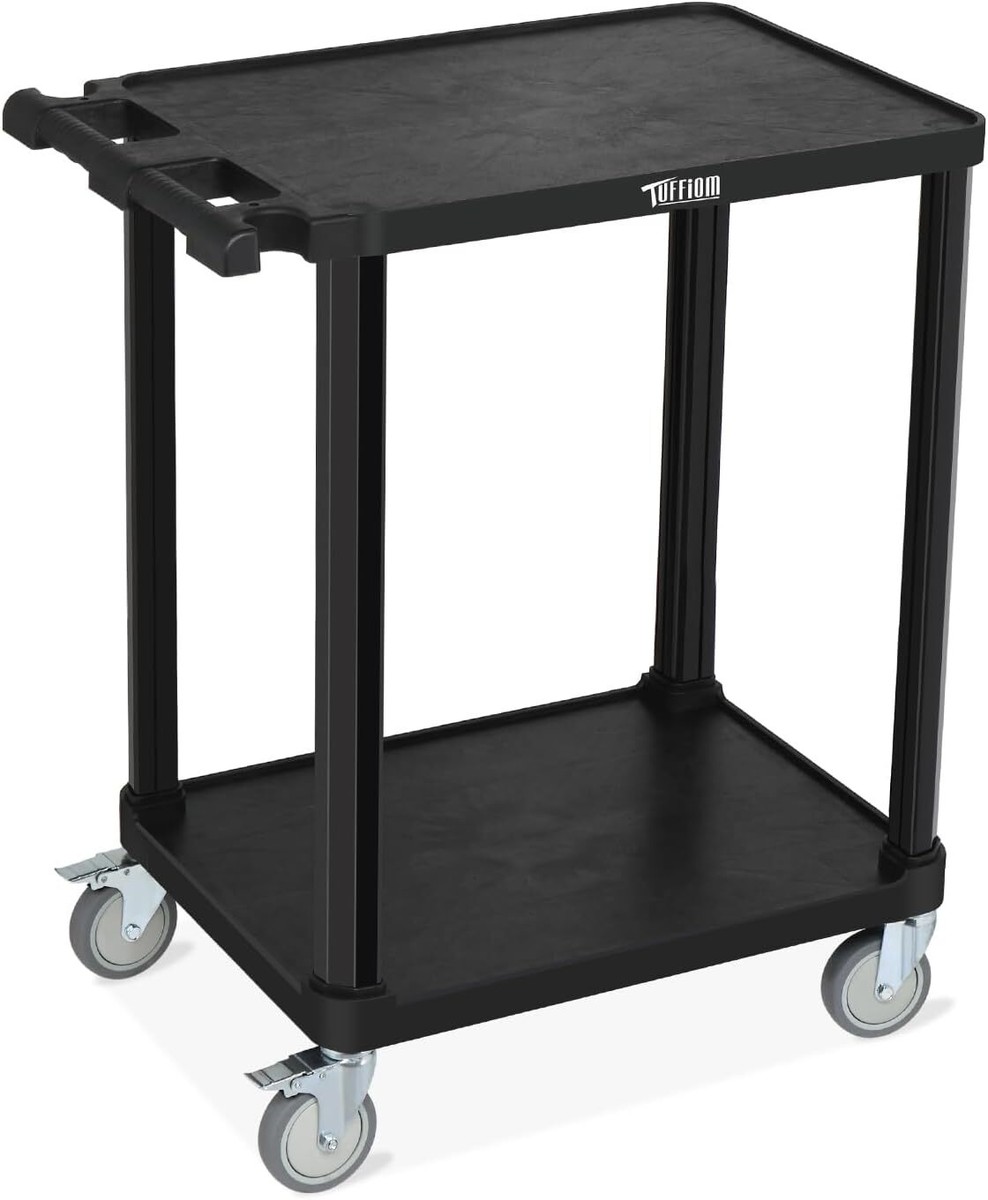 Utility Table With Wheels NEW AGE, Fixed Ht, Aluminum, Fixed Height