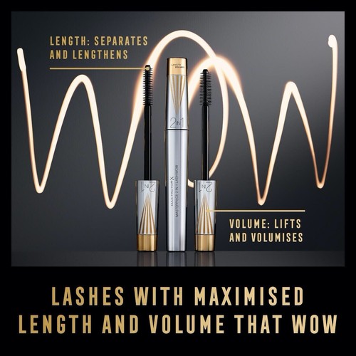 2 x Max Factor Masterpiece 2 In 1 Lash Wow Mascara - 001 Black **Brand NEW** - Picture 5 of 5
