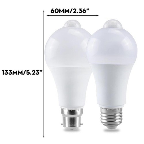 E27 B22 PIR Motion Sensor LED Bulb Auto ON/OFF V4 Hot H8 Lot Energy P6S8 - Picture 12 of 13