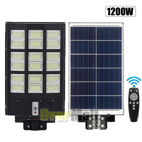 Solar Street LED Lights Radar Sensor Remote Outdoor Garden Yard Flood Wall Lamp - Picture 46 of 80