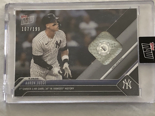 AARON JUDGE 1st CAREER 3 HR GAME 2023 TOPPS NOW CARD #754A GAME USED BASE RELIC - Picture 2 of 8