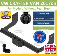 Flange Towbar for Crafter Van SRW (No Step) 2017on 3500kg Rated Heavy Duty TVW12