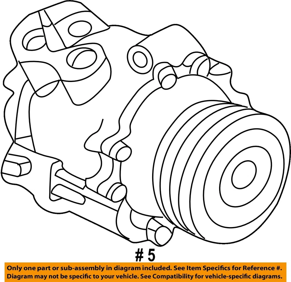 Used A/C Compressor fits: 2004 Chevrolet Trailblazer  Grade A - Image 4 of 4