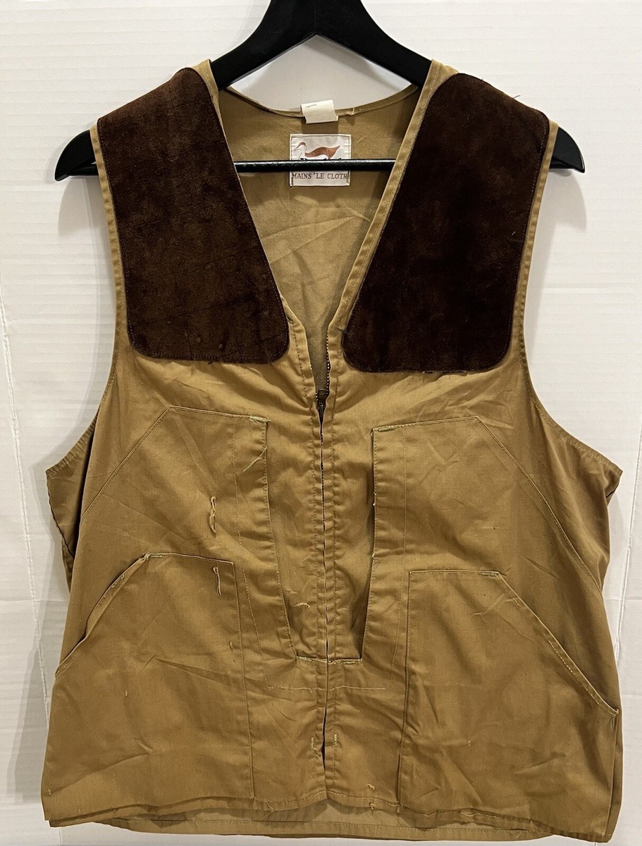 Vintage Duxbak Outdoors Hunting Shooting Zip Up Vest Men Size Med