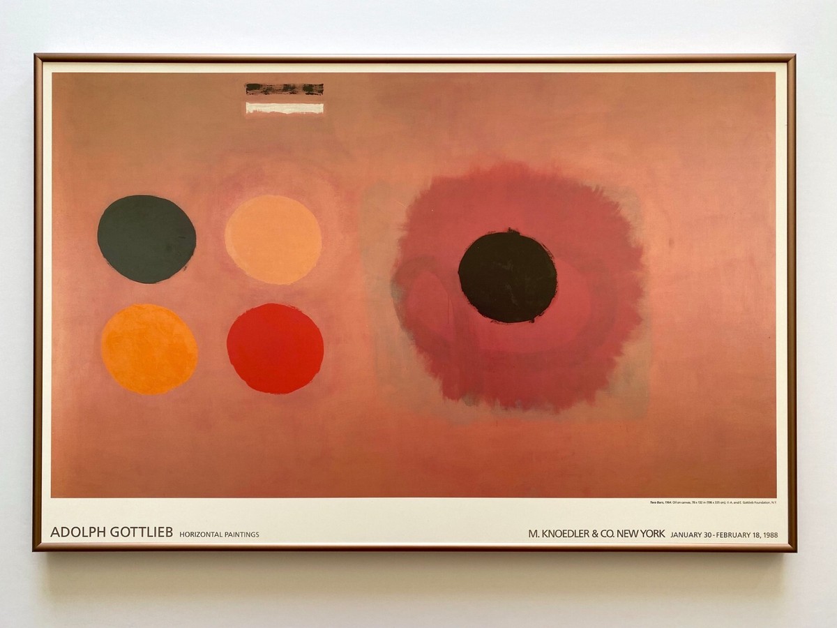 ADOLPH GOTTLIEB、UNTITLED、海外版超希少レゾネ、新品額装付 ADOLPH GOTTLIEB RARE LITHOGRAPH PRINT FRAMED MODERNIST POSTER