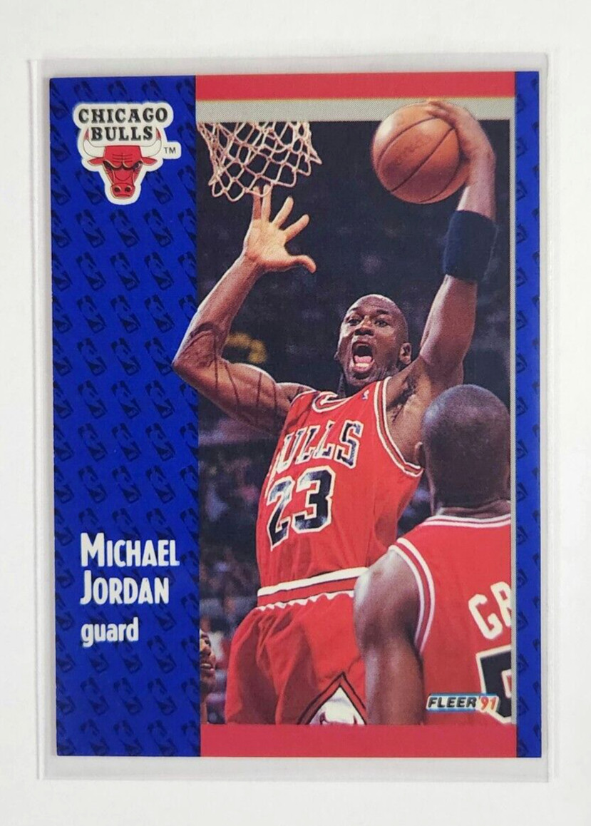 Michael Jordan 1991 Fleer Basketball Card Chicago Bulls #29 NM+ QTY+