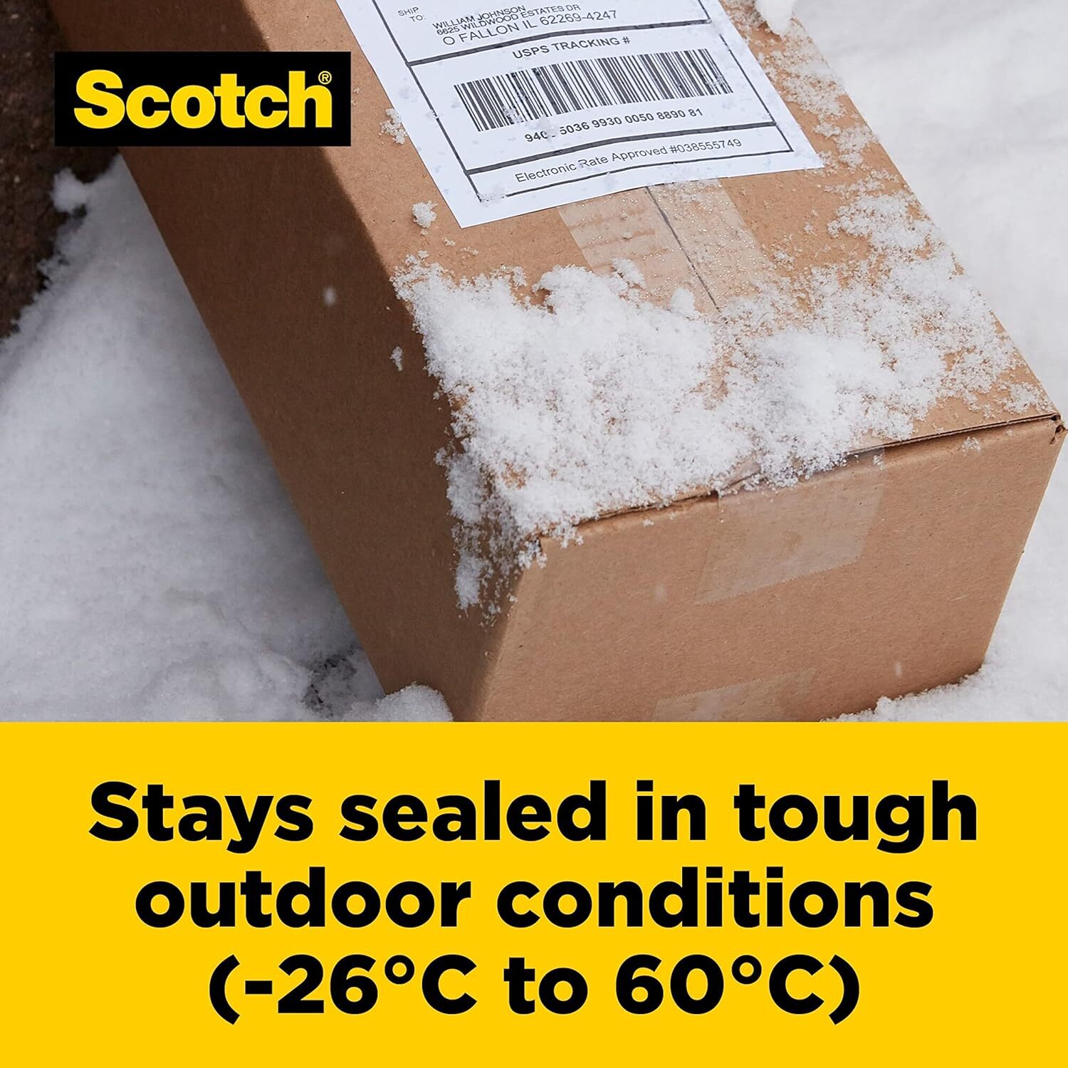 Scotch Box Lock Clear Packaging Tape, 48 mm x 50 m, 3 Rolls/Pack
