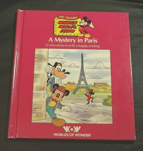 MICKEY MOUSE A MYSTERY IN PARIS BOOK/TAPE (PRINTED LABEL) WORLDS OF WONDER HC - Picture 3 of 4