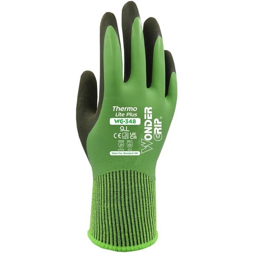 12 x Wonder Grip WG-348 THERMO LITE PLUS Latex Coated 13 Gauge Acrylic Gloves - Picture 3 of 3