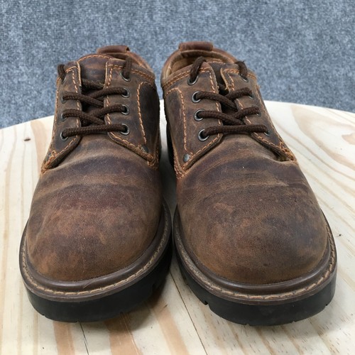 Roundtree & Yorke Shoes Youth 4 Casual Oxford Brown Leather Lace Up Round Toe - Picture 4 of 18