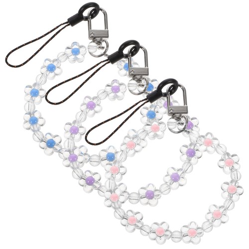 3 Pcs Kristallperle Lanyard Telefon Armband Gurt Handyperlenband - Zdjęcie 8 z 12