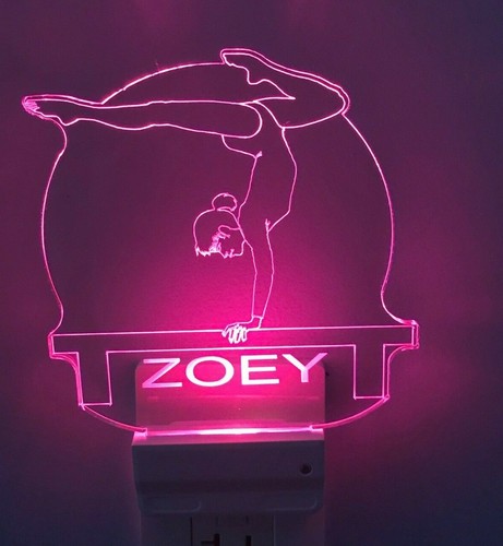 Turner Nachtlicht Personalisiert LED Plug In Mehrfarbig Gymnastik Dämmerung bis Morgengrauen - Bild 11 von 12