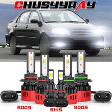 For Toyota Corolla 2008 2007 2006 2005 Led Headlight Fog Light Bulbs Combo Kit