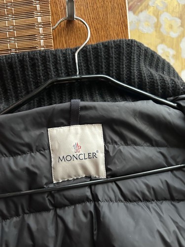 Moncler Agapanthus Giubbotto Shearling Trimmed Down Jacket Black Size 1 - Picture 9 of 22