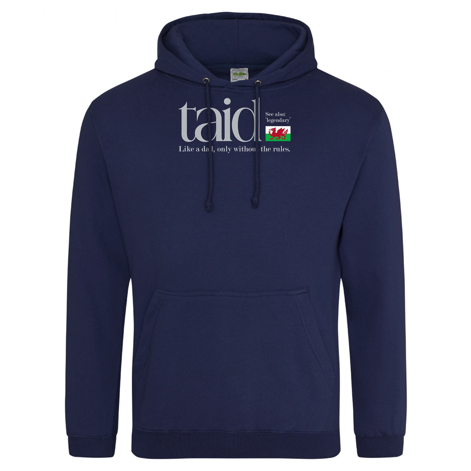 VETEMENTS Divertente Felpa con Cappuccio Nonno Gallese Taid Come Un Papà Solo Senza Le Regole Umorismorou...