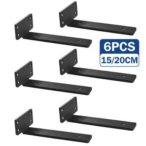6 Pack Heavy Duty Shelf Bracket 6/8 inch 15CM/20CM Floating Shelf Bracket - Picture 2 of 20