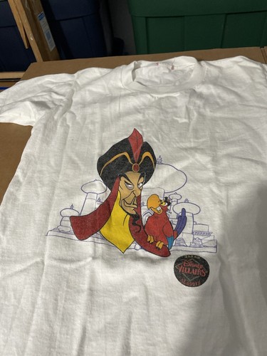 Vintage 90s disneys aladdin jafar villain t shirt rare size OSFA white - Picture 4 of 10