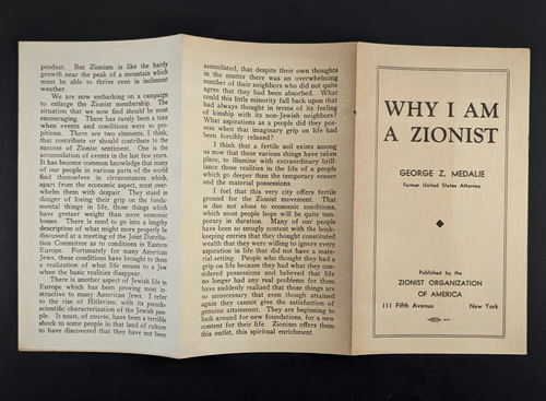 Why I Am A Zionist By George Z Medalie Zionist Organization Of America NY 1930s - Picture 3 of 4