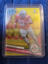 2023 Bowman Chrome University Michael Hall Jr. Yellow 1st Refractor  15/75