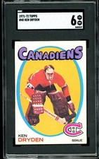 1971-72 Topps Hockey #45 Ken Dryden HOF Rookie SGC 6 EX-NM Montreal Canadiens RC