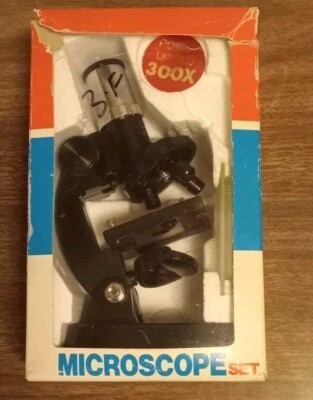Vintage Edu-Science Microscope Made in Japan Plus Micro-data Card Slides
