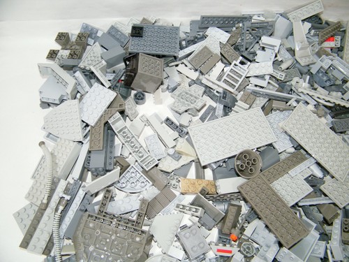 5 LBS LEGO; USED BRICKS, BLOCKS, PLATES, NO MINI FIGS, 95% LEGO STAR WARS, GRAY - Picture 8 of 12