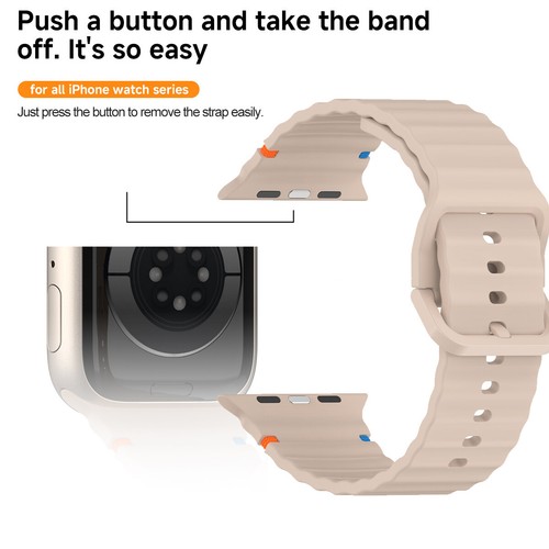 Silikonowy pasek do Apple Watch Series 10/9/8/7/6/5/4 Ultra 42/46/49mm pasek sportowy - Zdjęcie 5 z 25