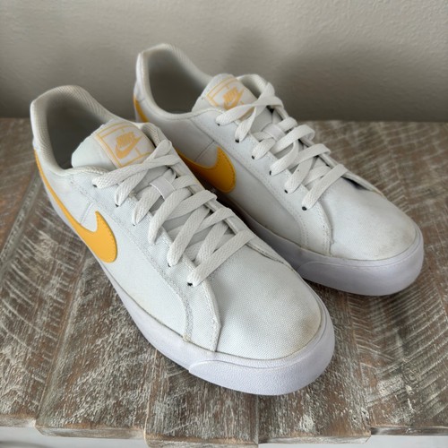 Nike Court Royale AC Women's 8.5 CD5405-102 White Canvas Shoes Sneakers Low Top - Picture 2 of 8