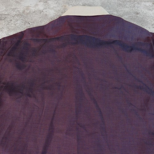 Brioni Dress Shirt Mens Large Purple Fresh Cuff Textured Business - Picture 6 of 13