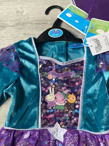 PEPPA PIG HALLOWEEN WITCH FANCY DRESS COSTUME DRESS & HAT 3-4 YEARS BNWT NEW - Picture 13 of 22