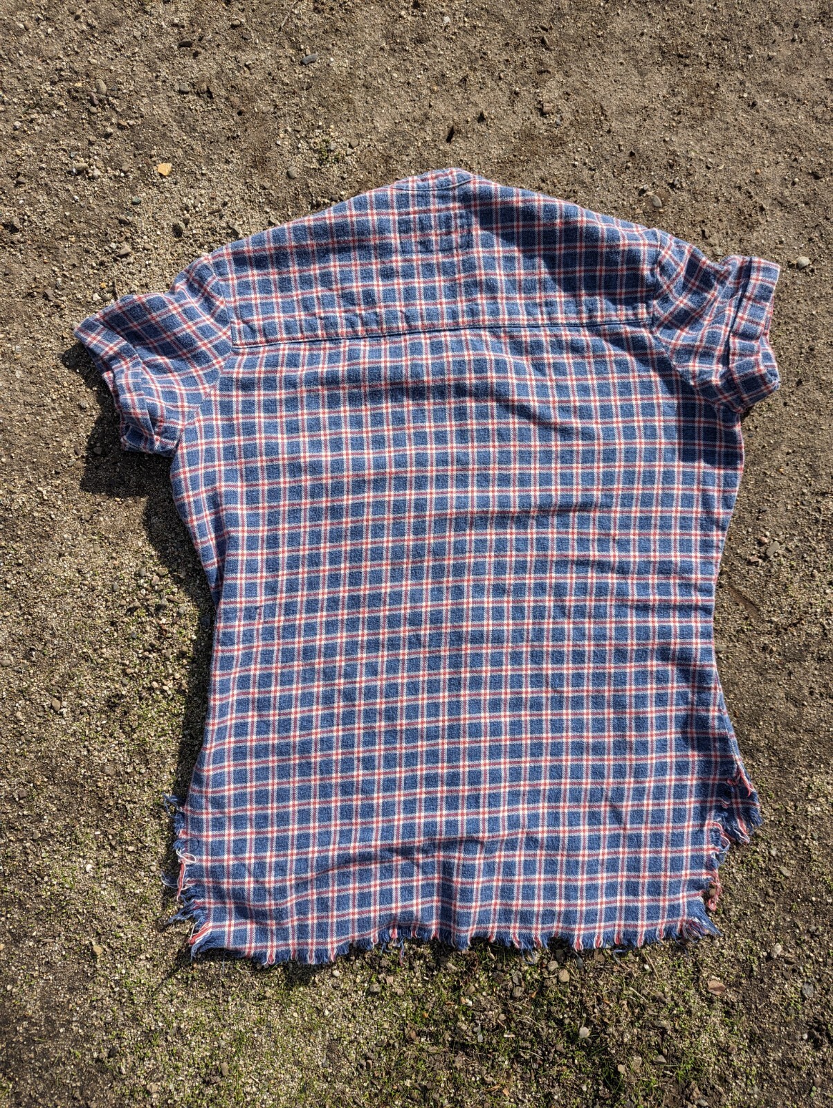 Greg Lauren Womens Button Up Collared Split Plaid… - image 4