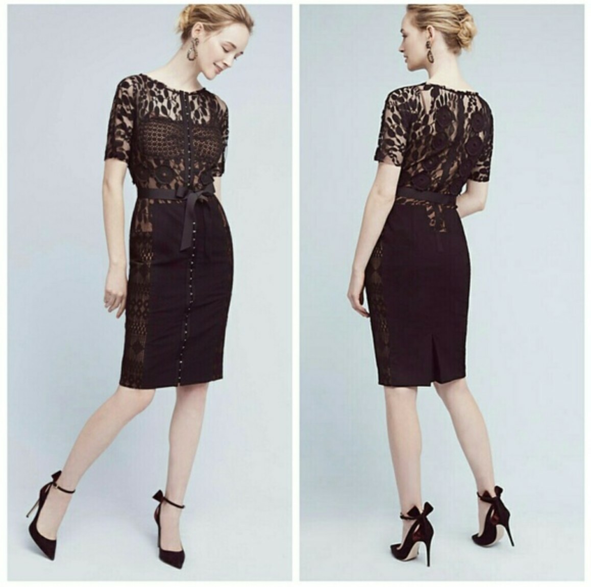 NWT Byron Lars Carissima Anthropologie Black Sheath Dress