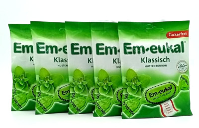 5x Em-eukal Hustenbonbons Klassisch zuckerfrei Bonbons - 5x 75g