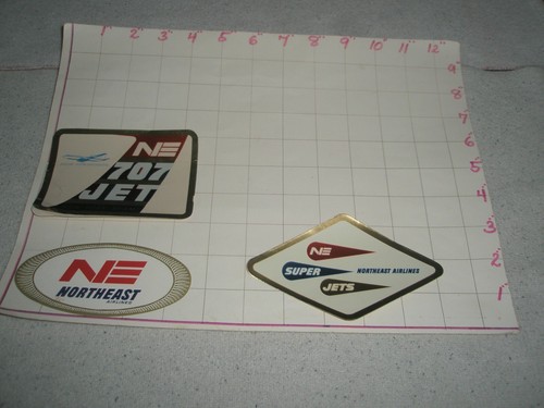 3 NORTHEAST AIRLINES vintage stickers labels 1960's - Picture 8 of 8