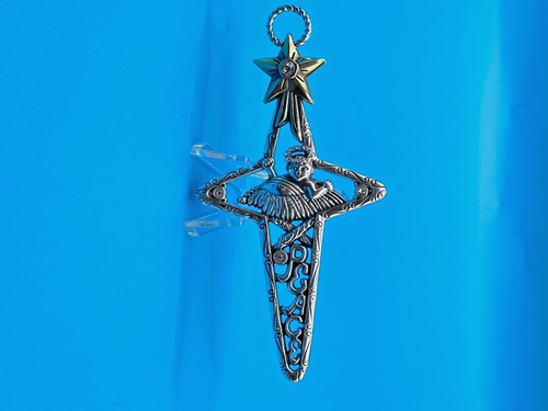 Brighton Pendant Large Cross Jesus In Manager Peace North Star Signed Rare - Picture 8 of 9