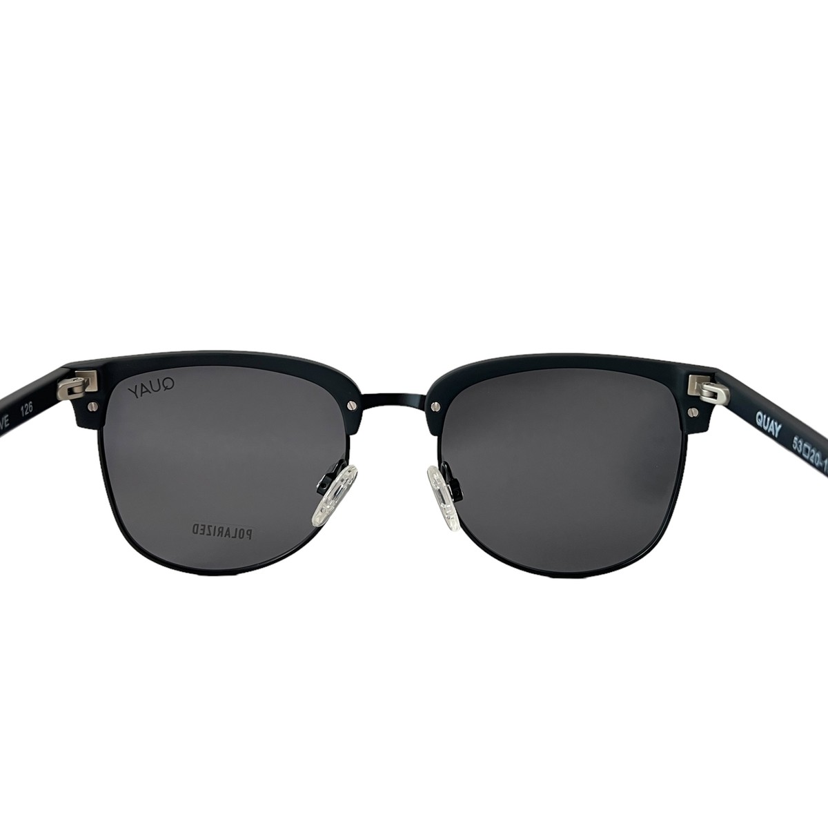 Quay Australia Evasive Sunglasses Matte Black Smoke 