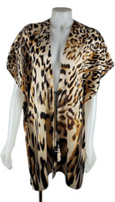NWT - Chicos Cool Ocelot Kimono Covering Ruana Top Sz S/M