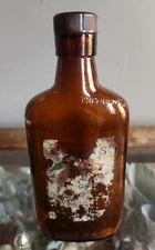 Vintage Corby’s Amber Whiskey ½ Pint Bottle Federal Law Forbids Re-Use 1930s-60s