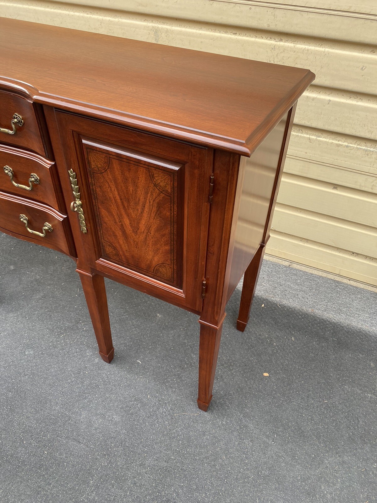 65830   Cherry Hepplewhite Buffet Sideboard Server Cabinet