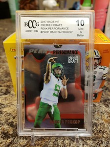 DAKOTA-PRUKOP-SAGE-ROOKIE-CARD-GRADED-BECKETT-GEM-10-OREGON-DUCKS-STAMPEDERS