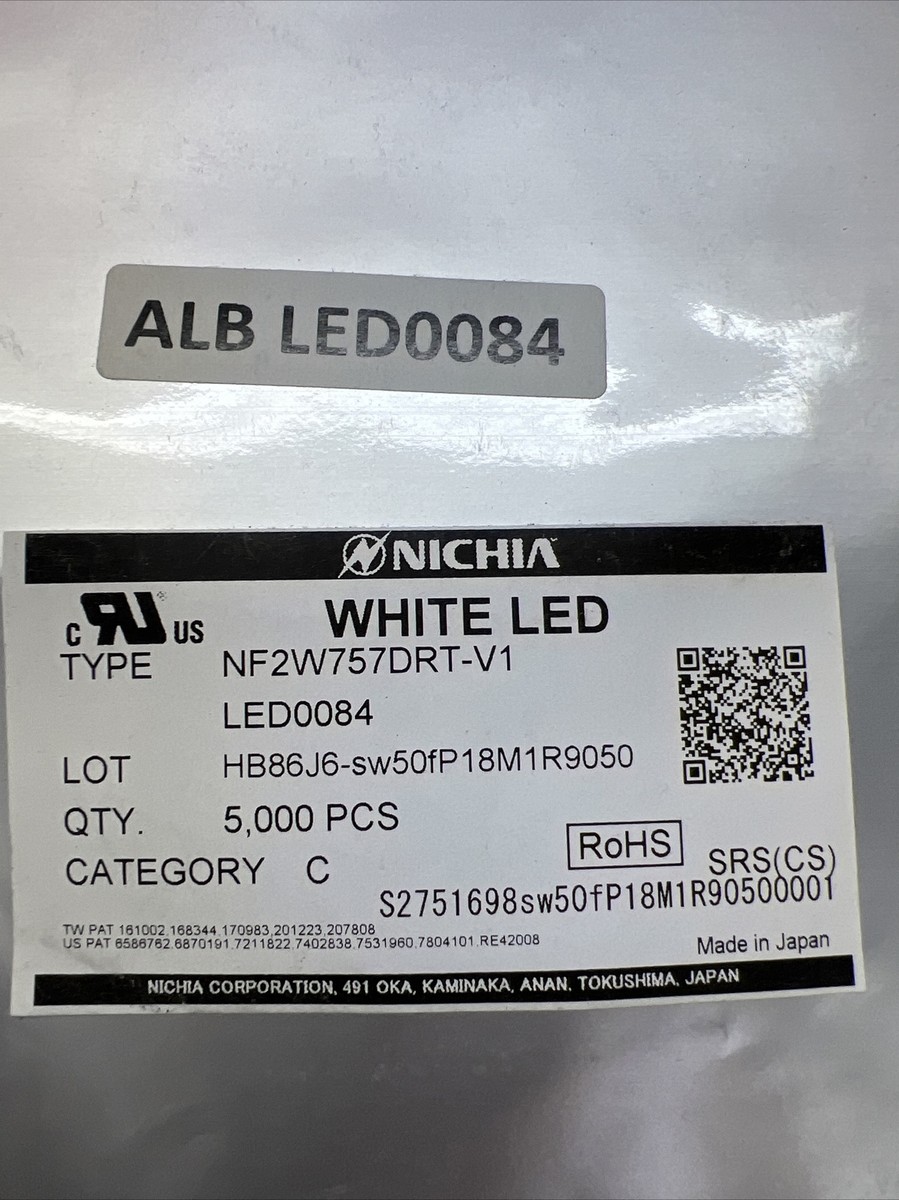 NICHIA NF2L757DRT LED0084 WHITE LED (LOT OF 5000) New | eBay NICHIA NF2L757DRT LED0084 WHITE LED (LOT OF 5000) New | eBay