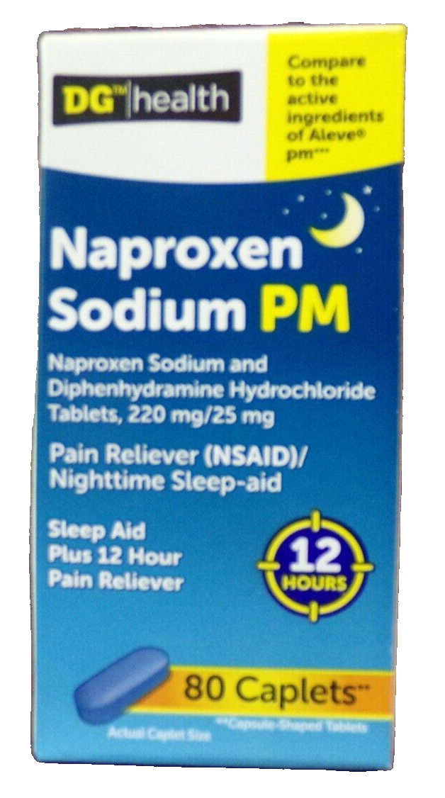 DGHEALTH NAPROXEN SODIUM pm CAPSULES 220mg (NSAID) 80 COUNT 3 boxs eBay