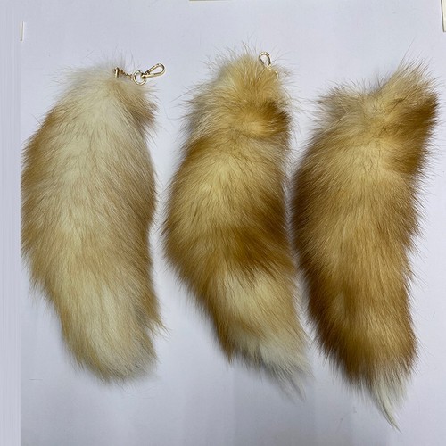 Venta al por mayor 2/5/10 piezas-16"-18" bolsa cola de zorro real encanto colgante juguetes con disfraces - Imagen 23 de 27