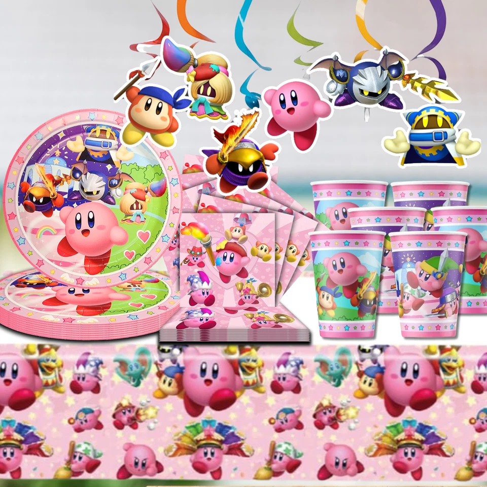 22PC Kirby Star TABLEWARE birthday party supplies favor centerpiece decoration - Image 3 of 4