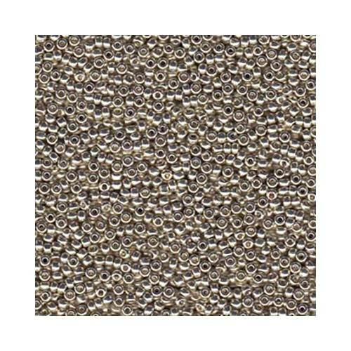 Miyuki Seed Beads 15/0 Glass 15-4201 Duracoat Galvanized Silver 8.2g Round - Picture 1 of 1