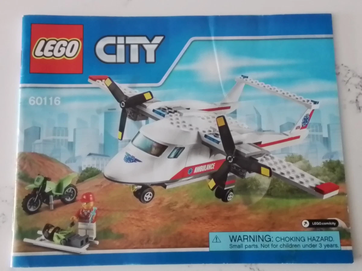 TOWN CITY HOSPITAL AMBULANCE PLANE SET INSTRUCTIONS 60116 LEGO 2016