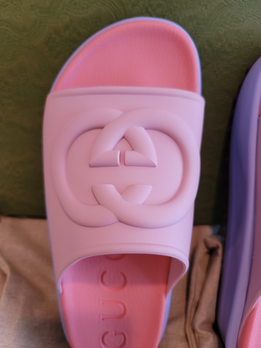 【送関込】GUCCI☆グッチ Rhein Open Sandals Gucci MIAMI Interlocking G Rubber Punk Pool Sandal Platform
