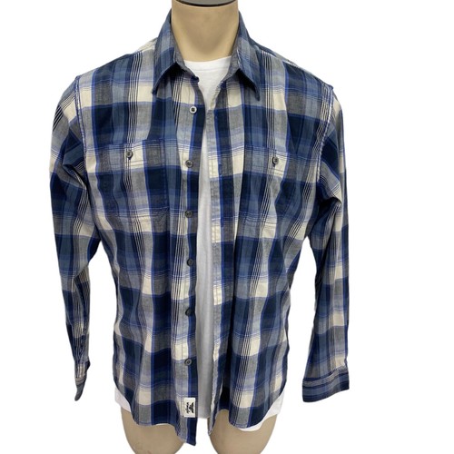Wrangler Shirt Mens Large Lot Blue Plaid Button Up Country White Tee Work Office - Picture 1 of 12